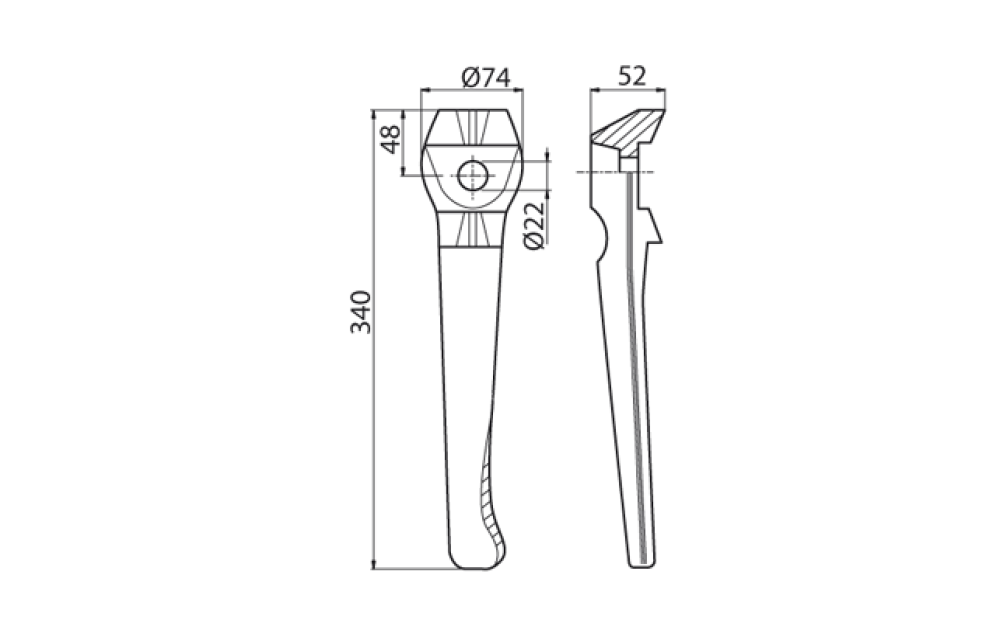 Dente destro erpice Lely - 2