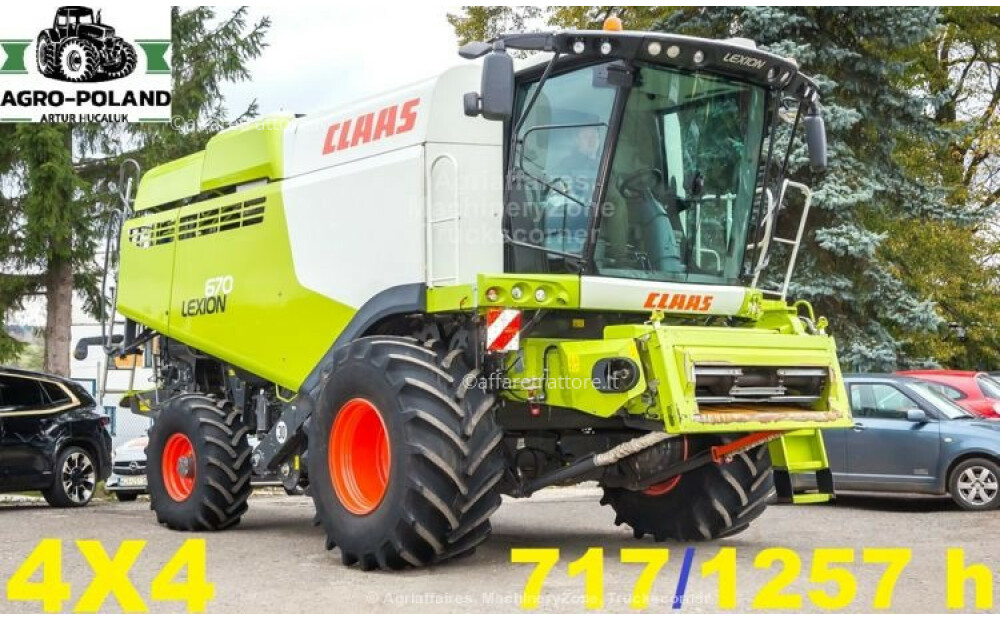 Claas LEXION 670 - ANNO 2019 - 4X4 - 1255 h - 3D + VARIO 770 - LASER PILOT Używane - 4