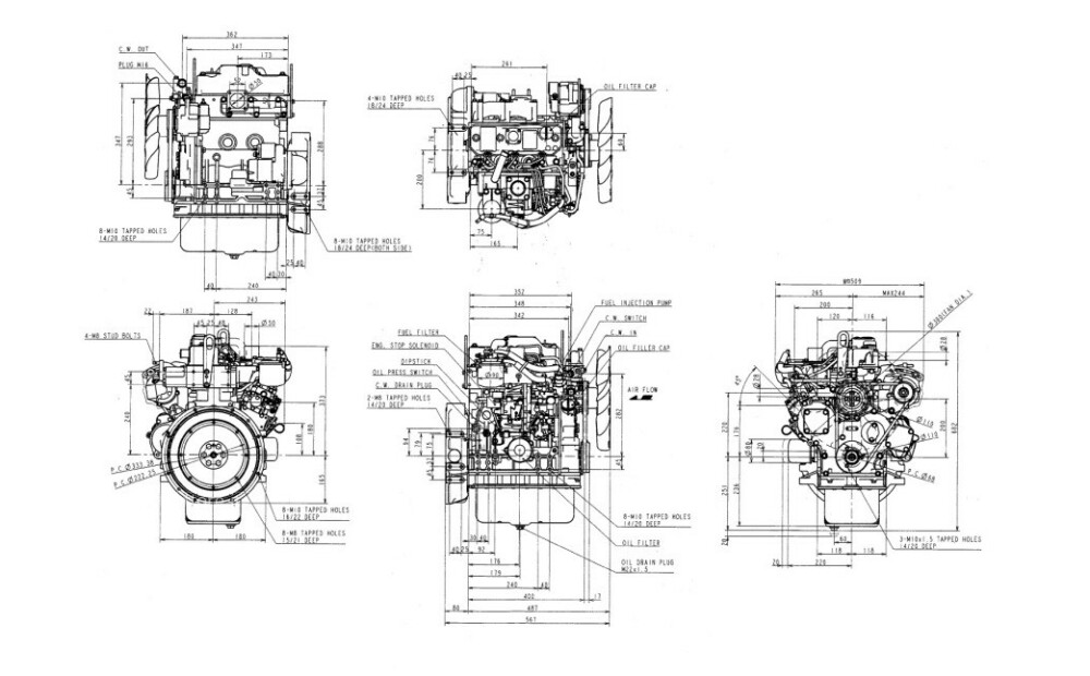 MOTORE Yanmar 3CE1-BDZP5 Nuovo - 5