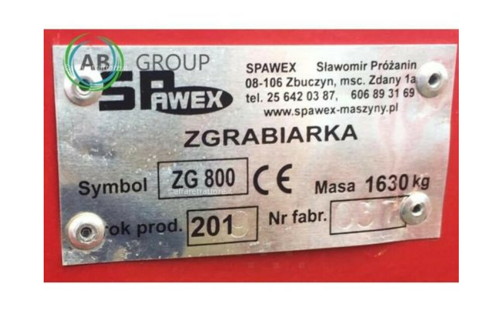 Spawex KREISELSCHWADER TAJFUN ZG-800 / ROTORY RAKE Nowy - 7