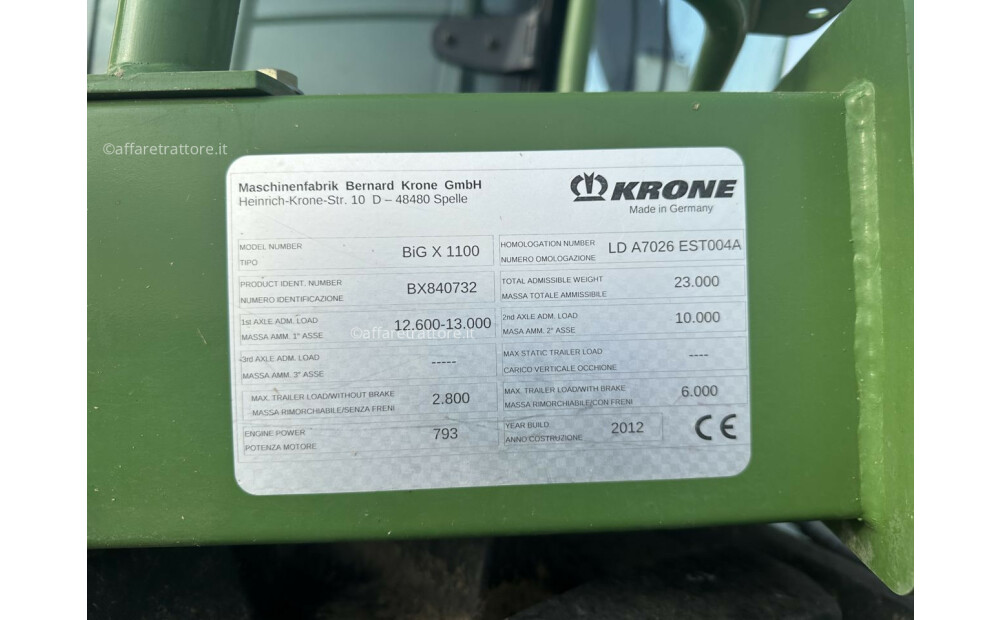 Krone BIG X 1100 Używany - 11