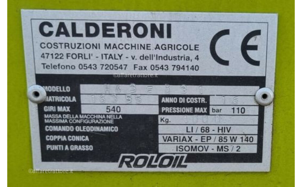 Scalzatore CALDERONI H43FB31 usato, reversibile. - 4