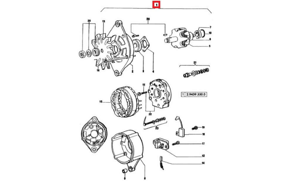 2.9439.748.0 - Alternatore 65A ISKRA - 1