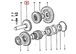 Cod. 0.146.3431.6 - ingranaggio same riduttore ed albero r.m